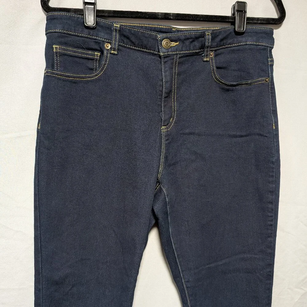 Michael Kors Women's Dark Wash Mid Rise Izzy Skinny Ankle Jeans Size 14‎